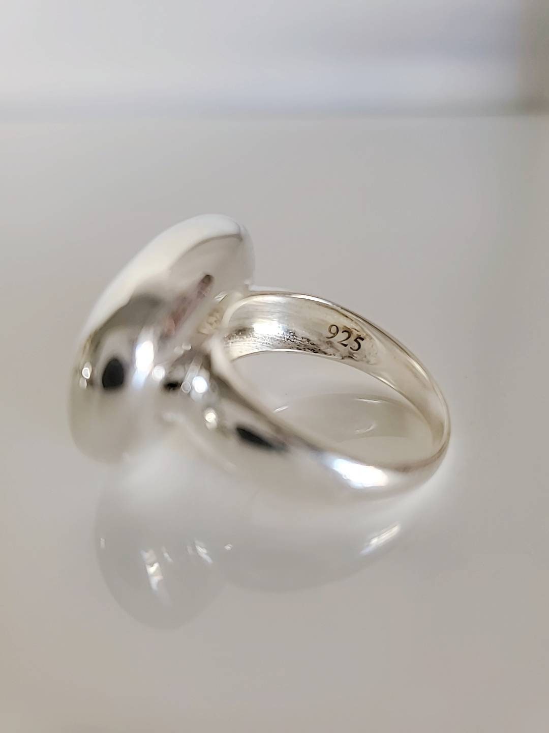 Sterling Silver Flat Dome Statement Ring