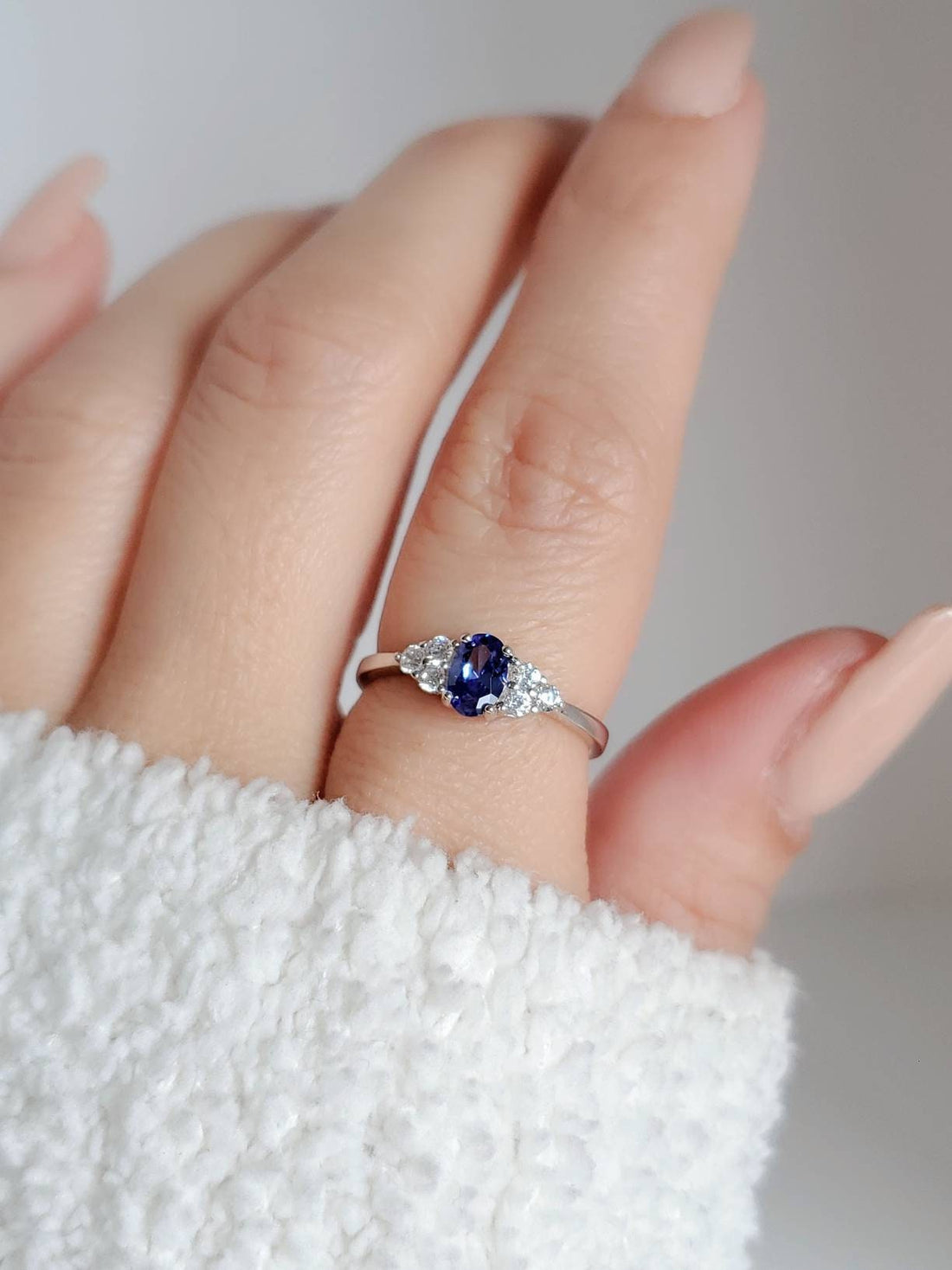 Precious Oval Cut Tanzanite Ring