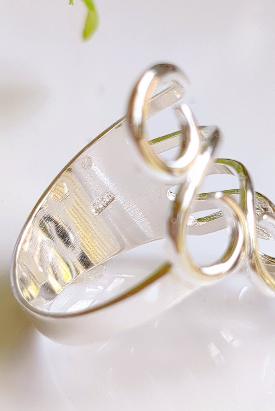 Sterling Silver Sgield Spiral Statement Ring
