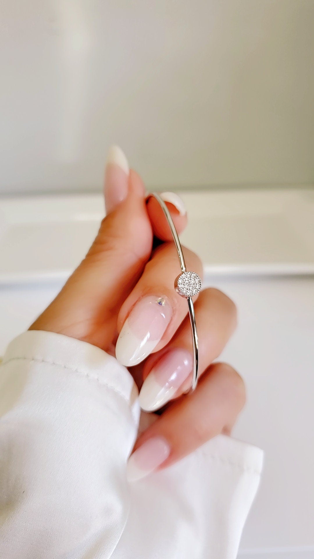 Dainty Silver Open Thin Bracelet