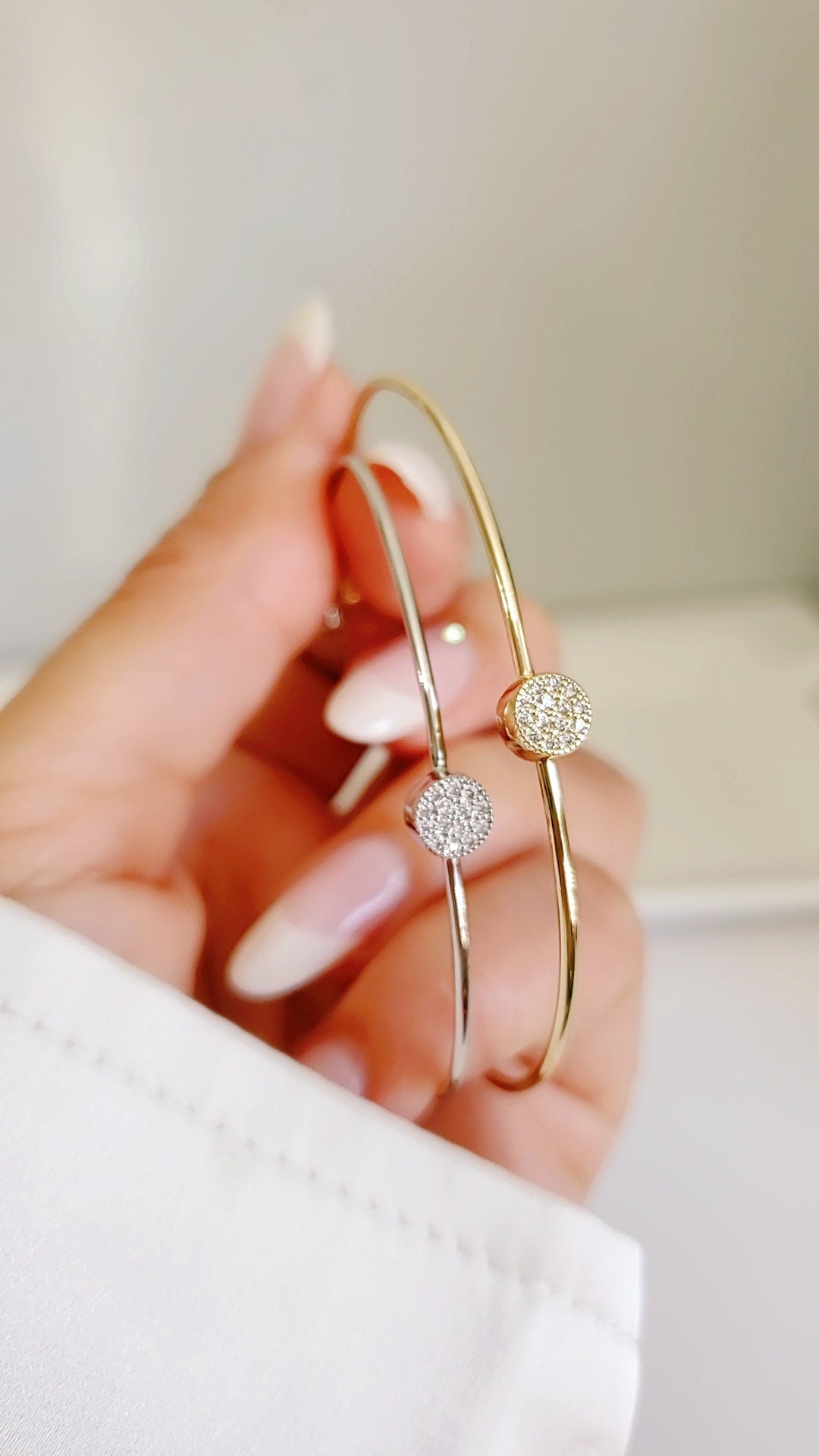 Dainty Silver Open Thin Bracelet