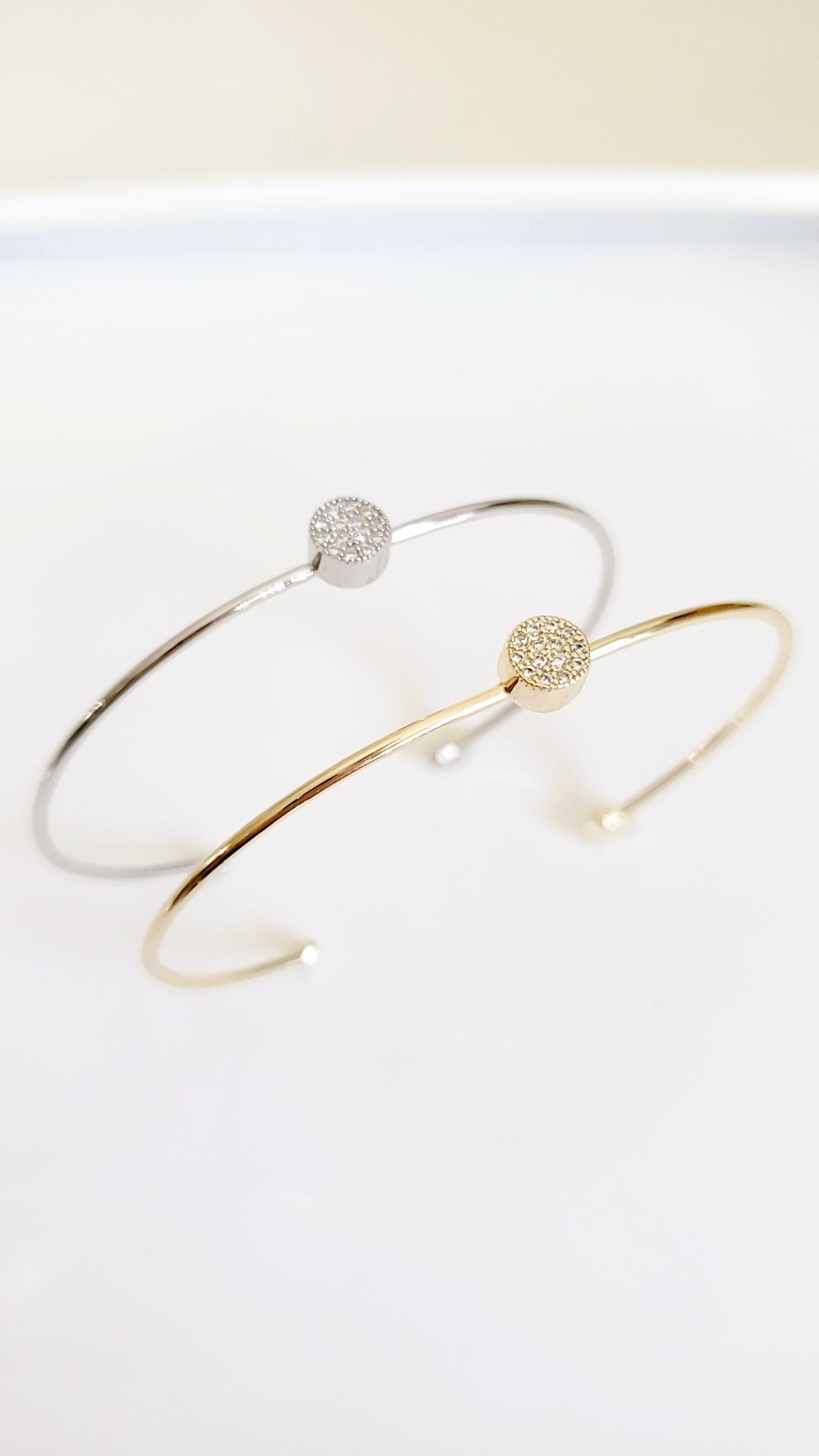 Dainty Silver Open Thin Bracelet