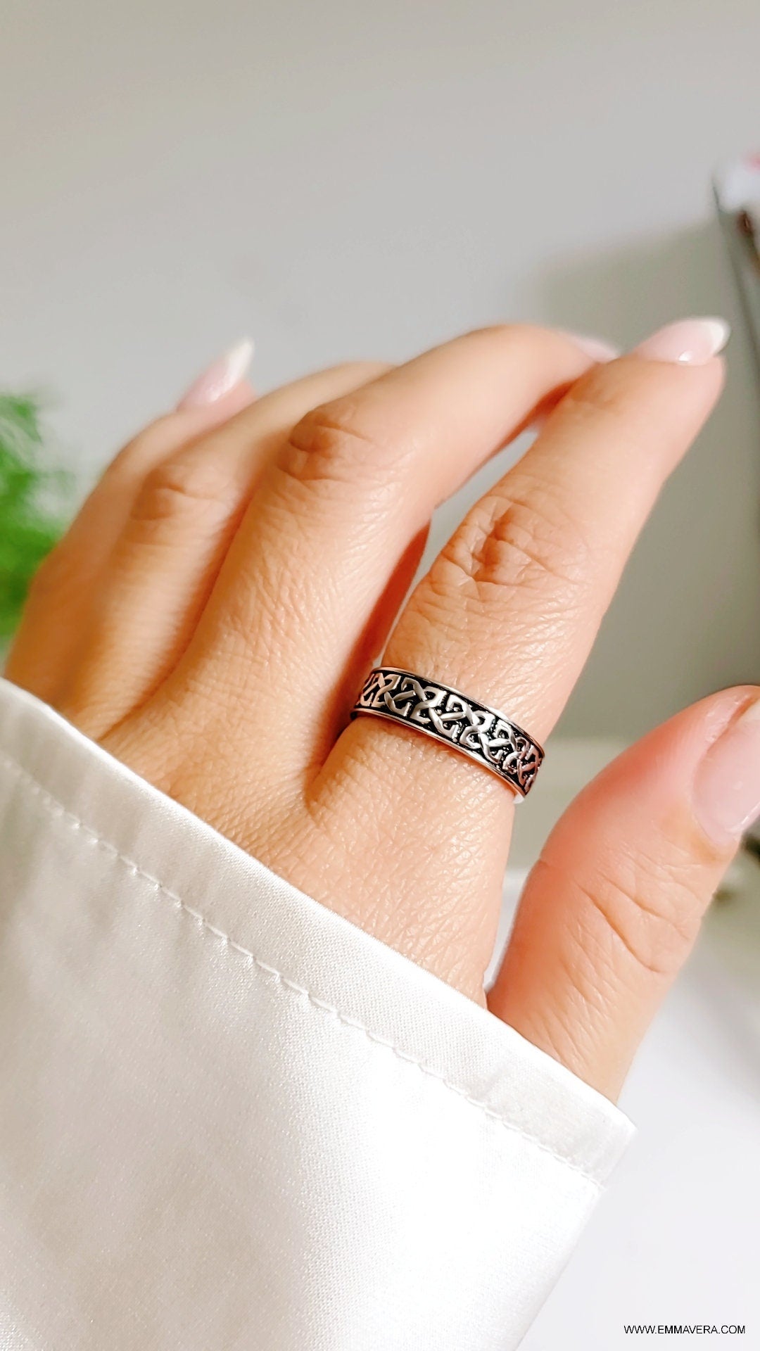 Sterling Silver Unisex Band  Ring