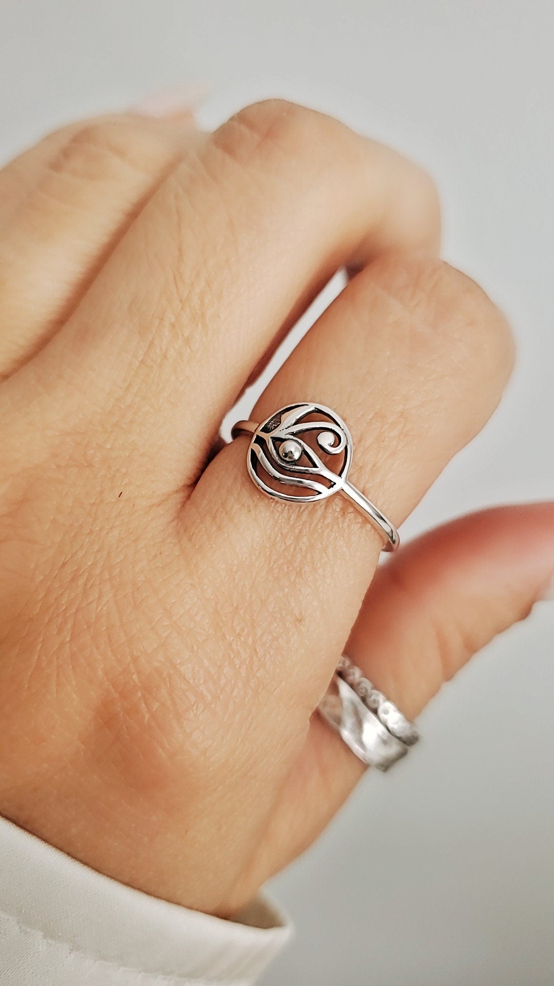 Minimalist Amulet Eye Ring