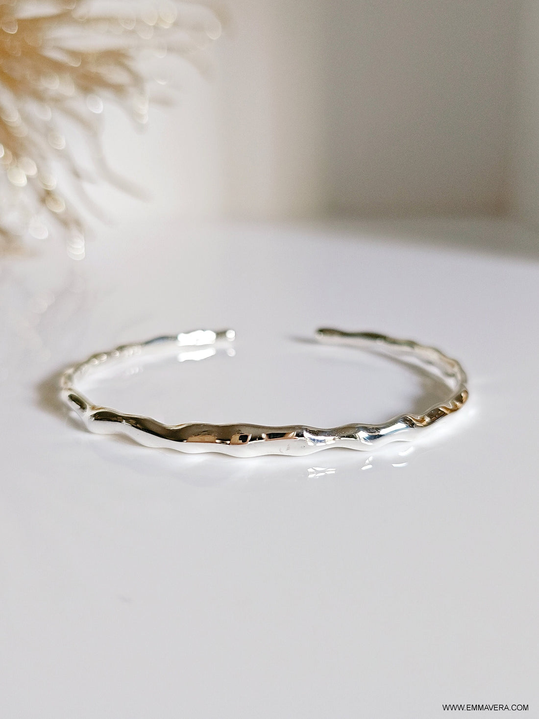 Sterling Silver Textured Bangle Bracelet