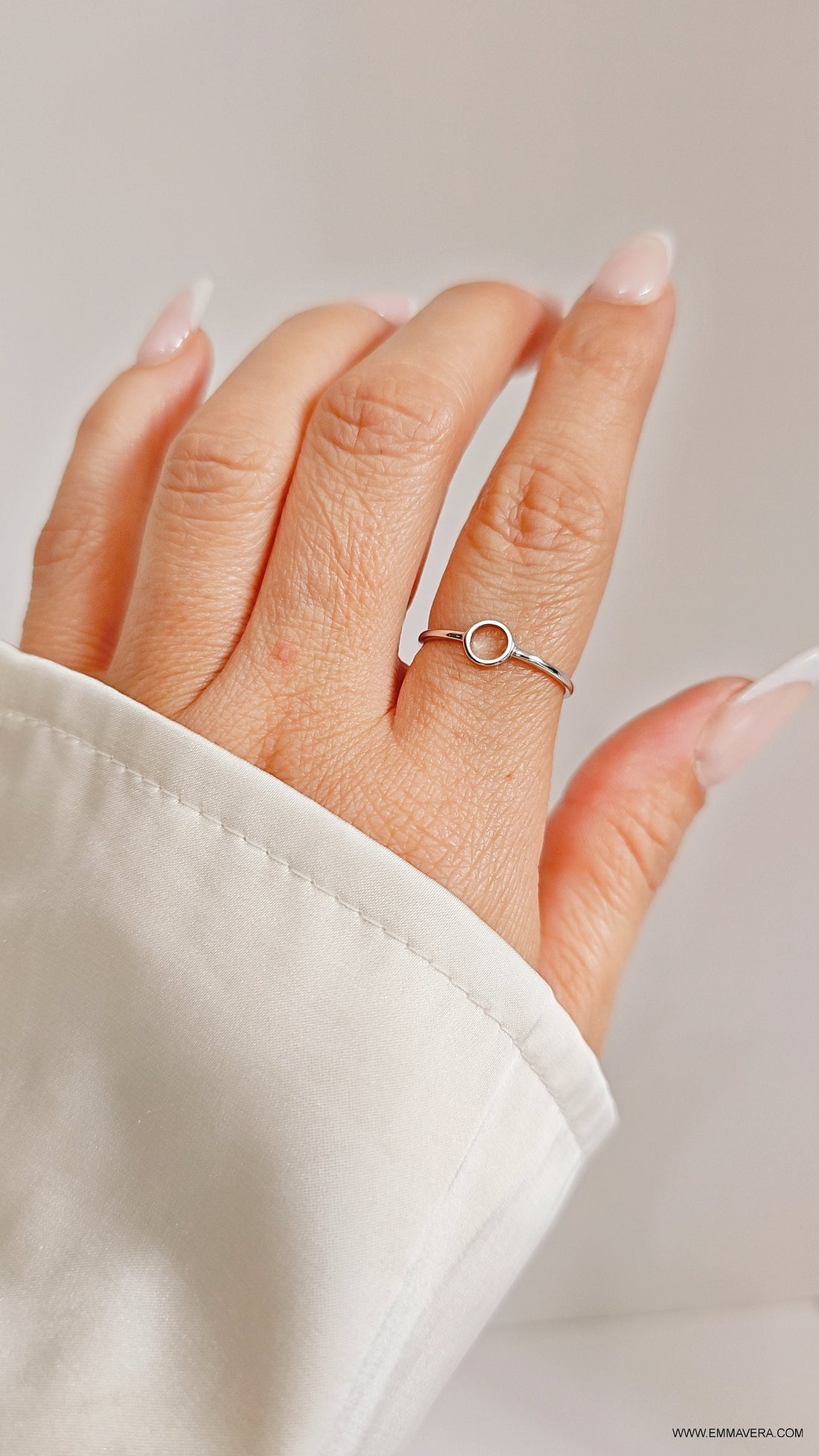 Dainty Open Circle Ring