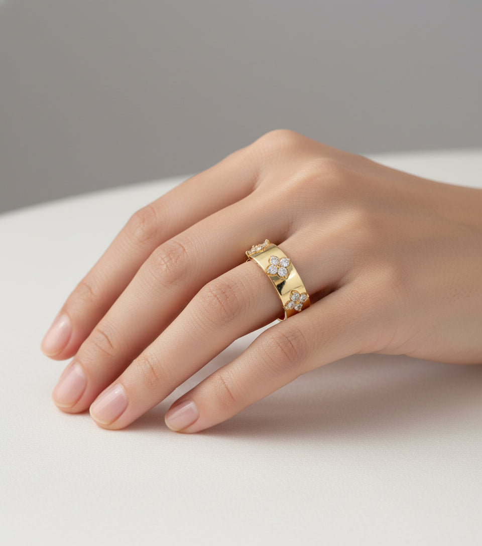 Gold Flower ring