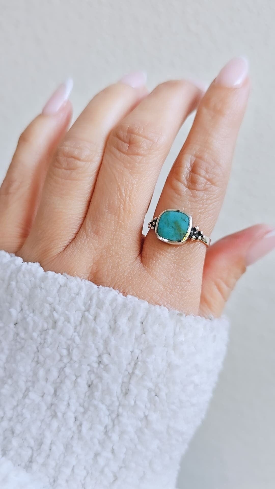 Genuine Turquoise Bohemian Ring