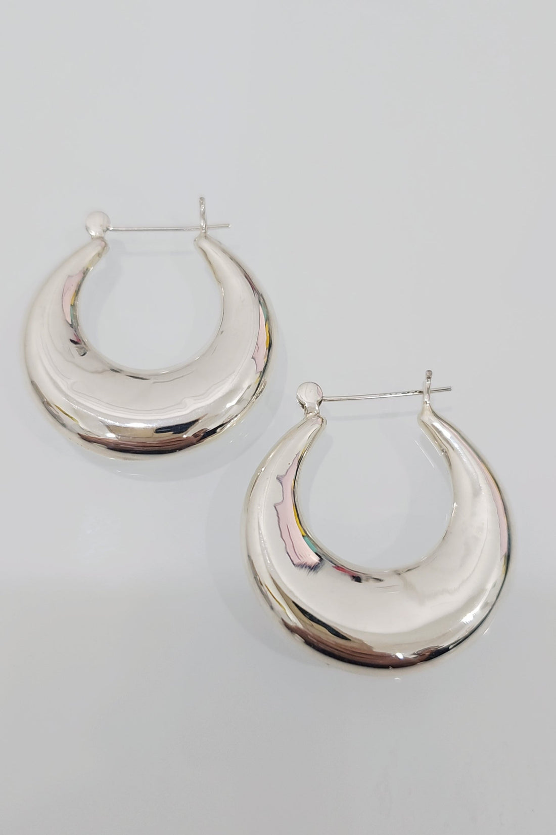 Large Sterling Silver Hoop Earrings