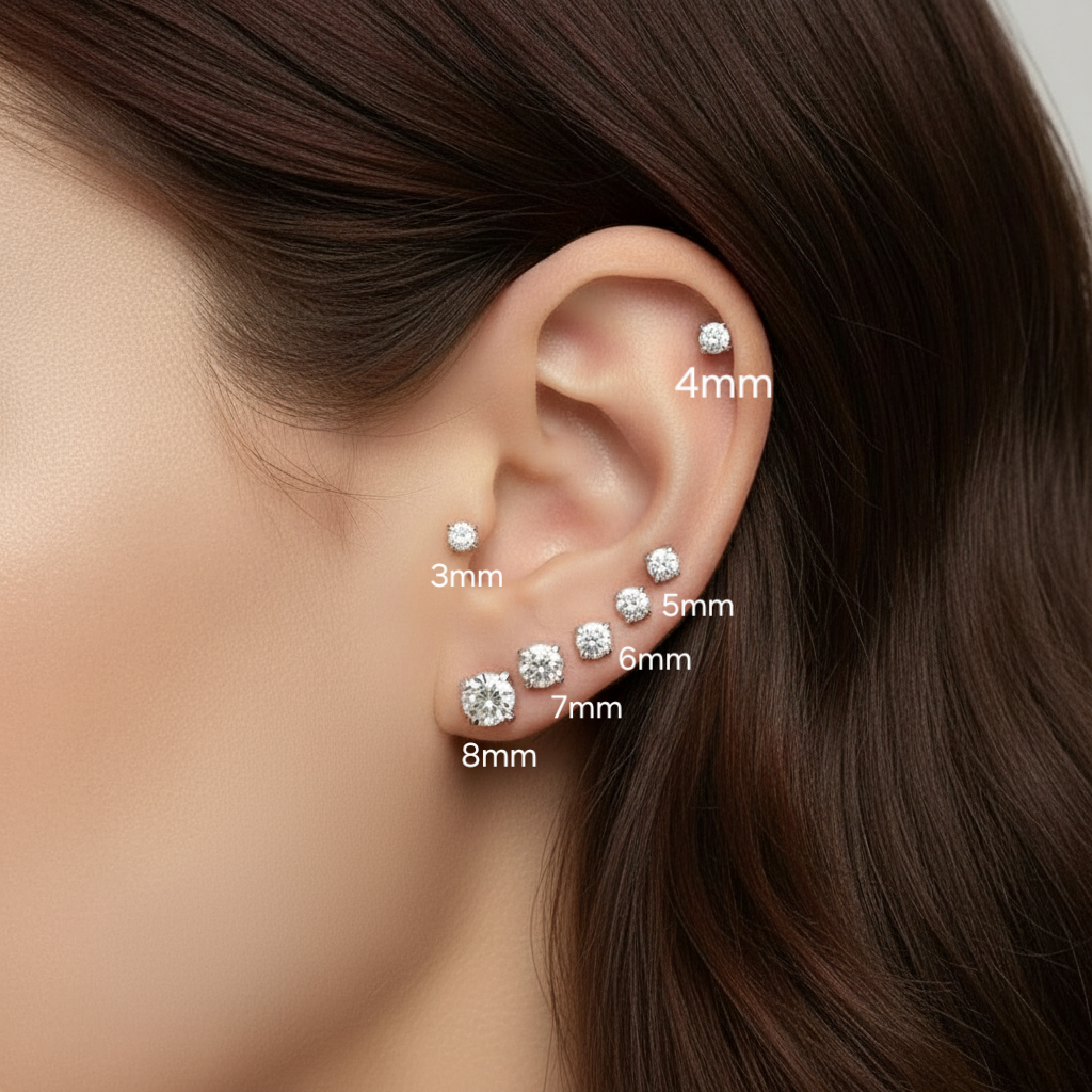 Cubic Zirconia Stud Earrings