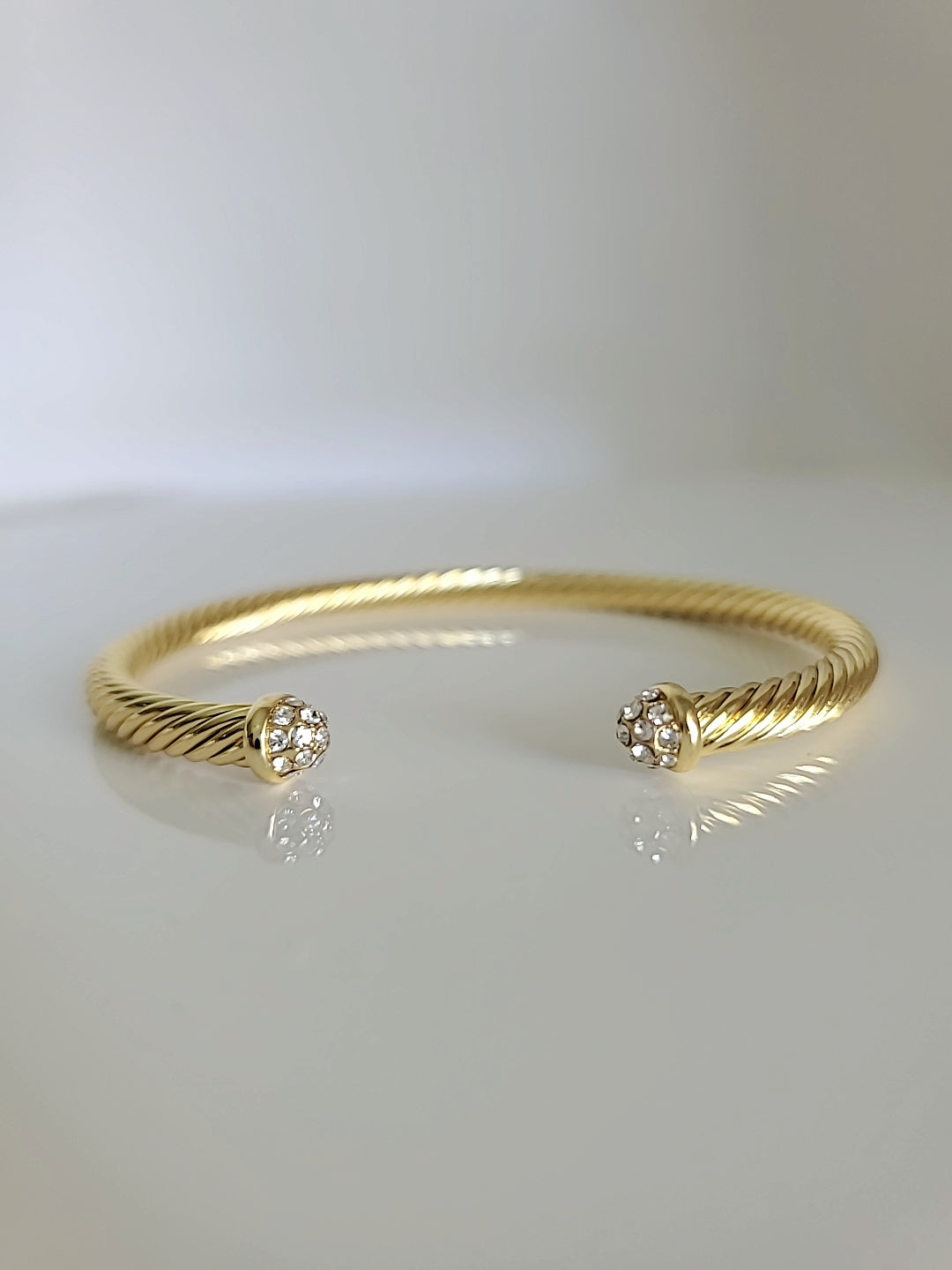 Dainty Crystals  Dome Bangle