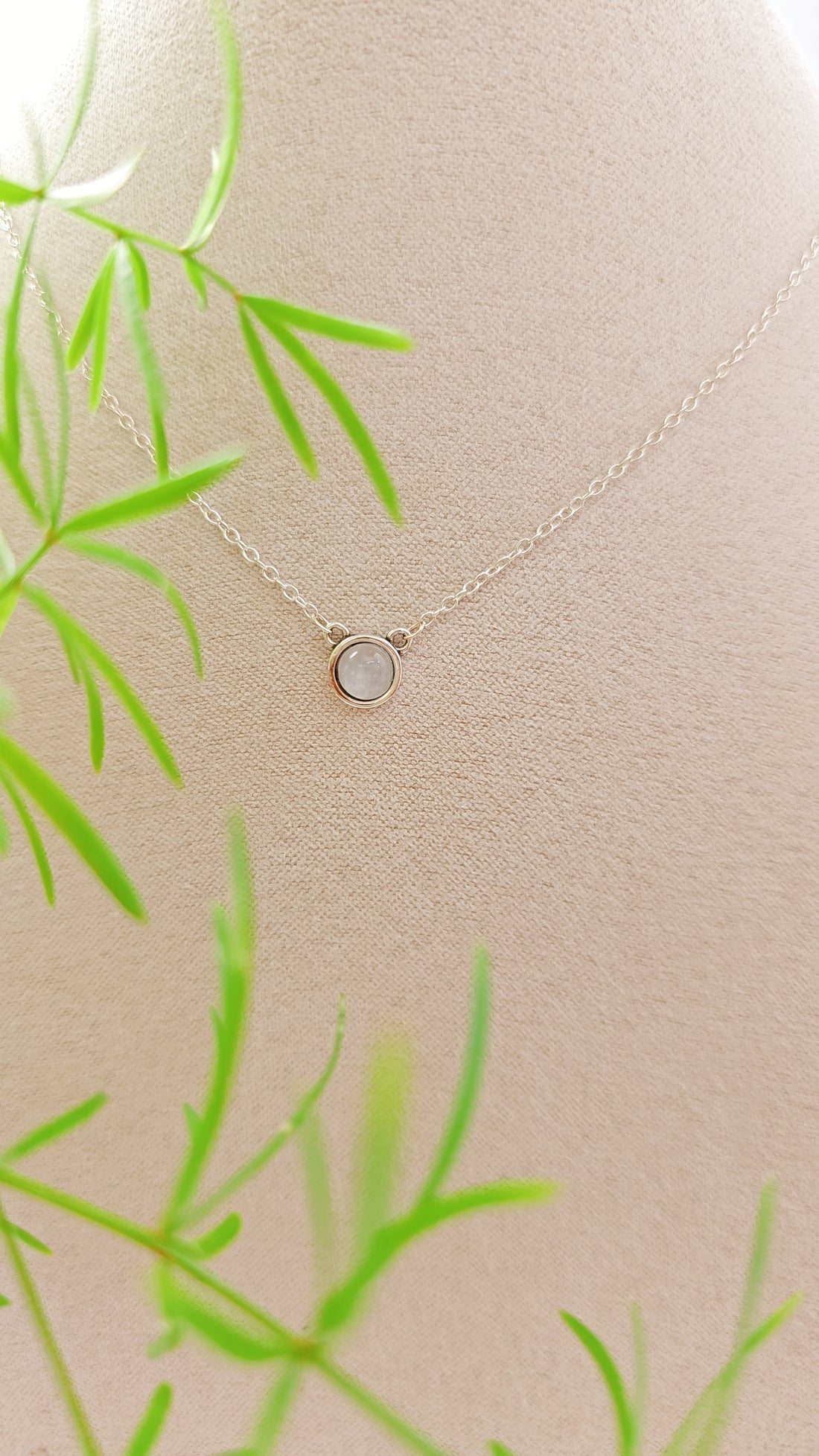 Moonstone Dainty Pendant Necklace