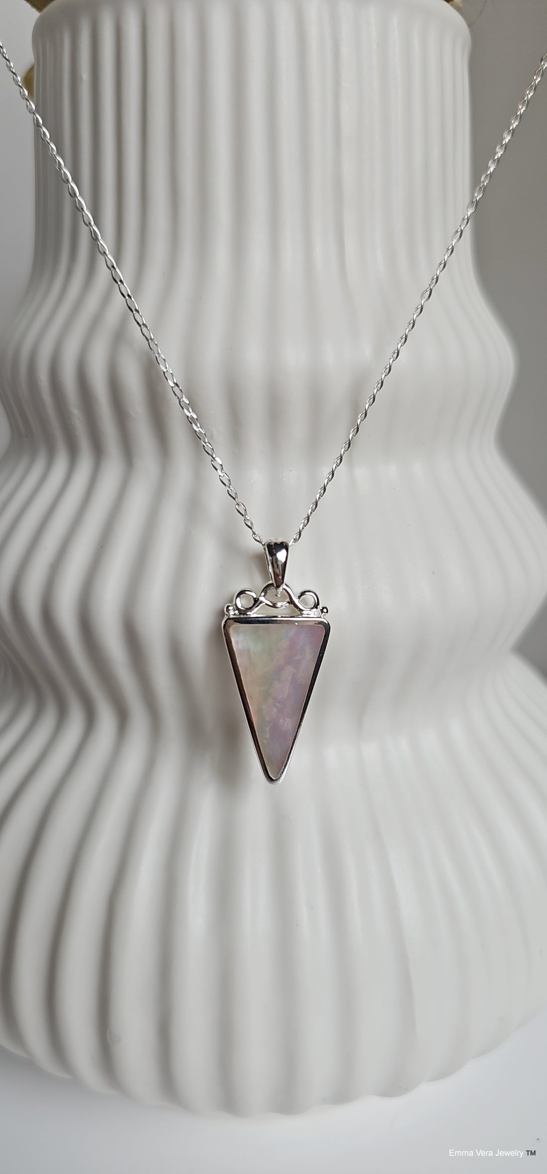 Triangle Mother of Pearl Necklace