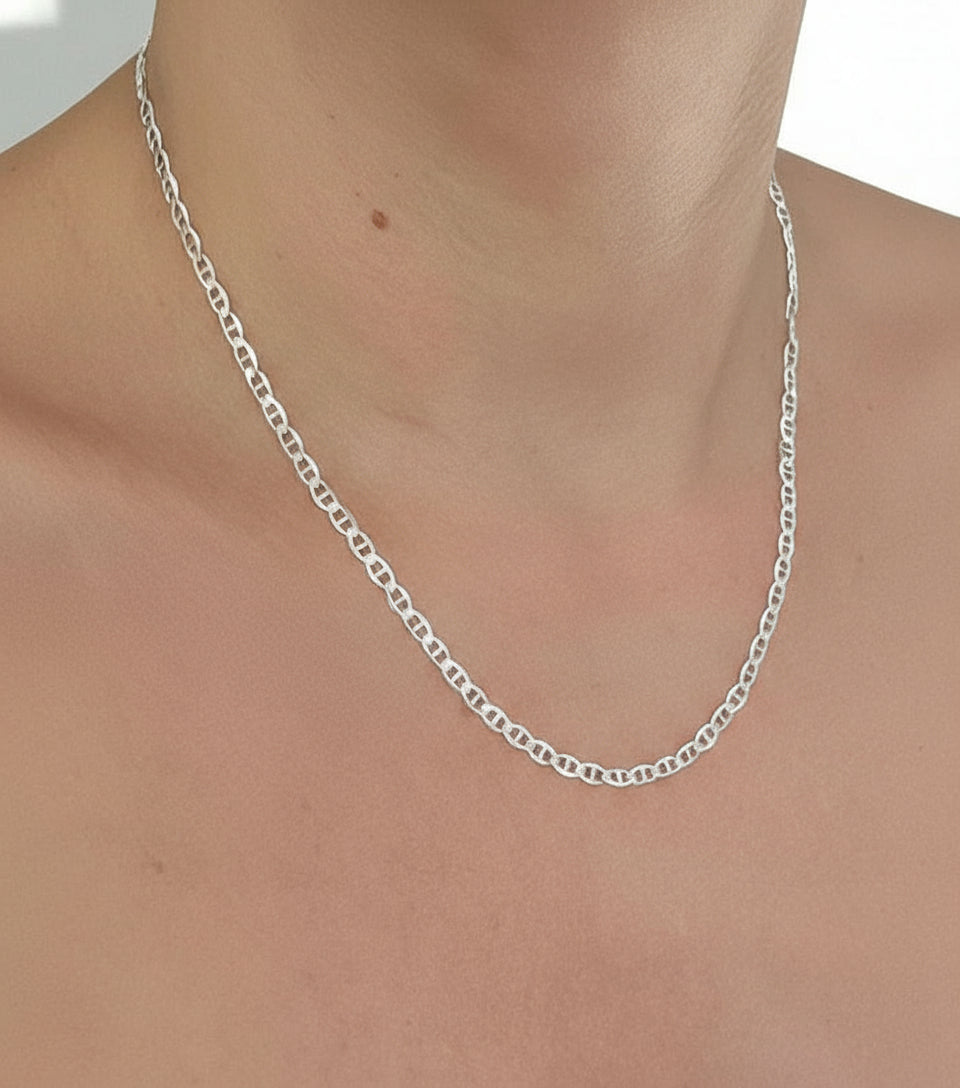 Sterling Silver 925 Flat Marina chain