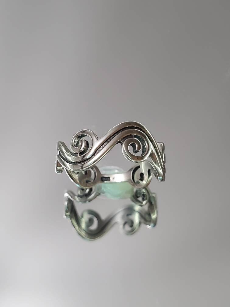 Double Wave Silver Ring