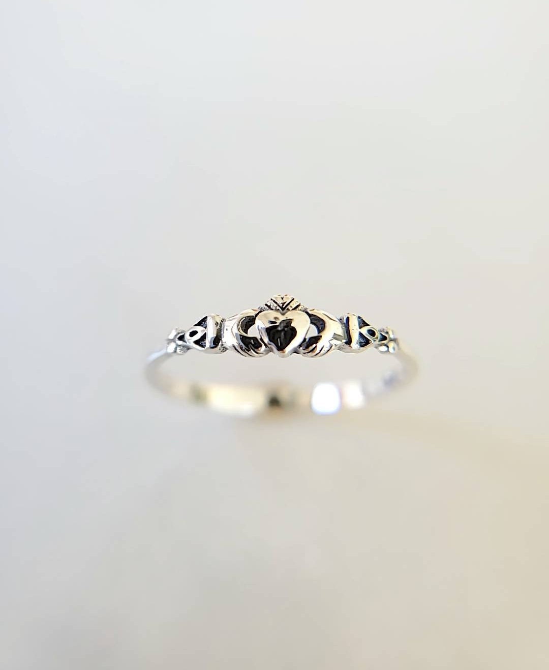 Sterling Silver Claddagh Dainty Irish Ring