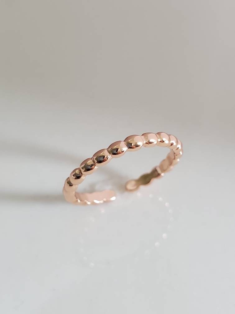 Rose Gold Beaded Toe Ring