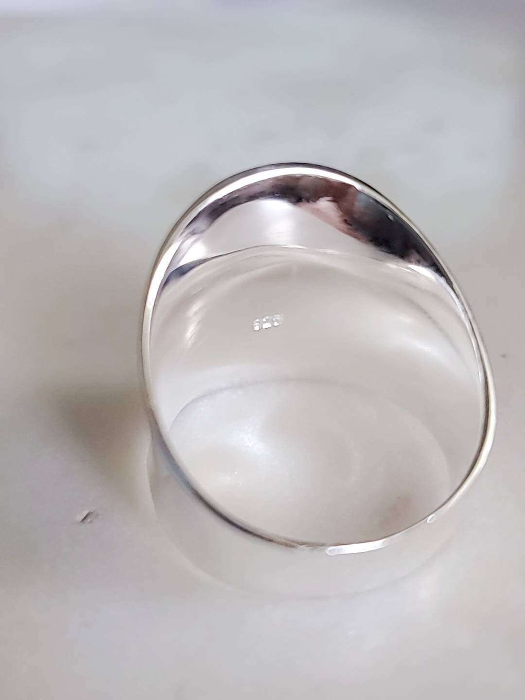 Concave Sterling Silver Ring
